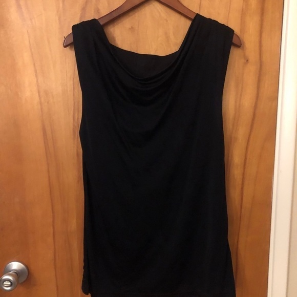 D.E.P.T Black Elegant Cowle  Neck open back  Bow Blouse - Picture 5 of 6